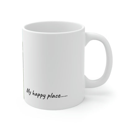 My Happy Place in the Wildflower Garden Ceramic Mug 11oz