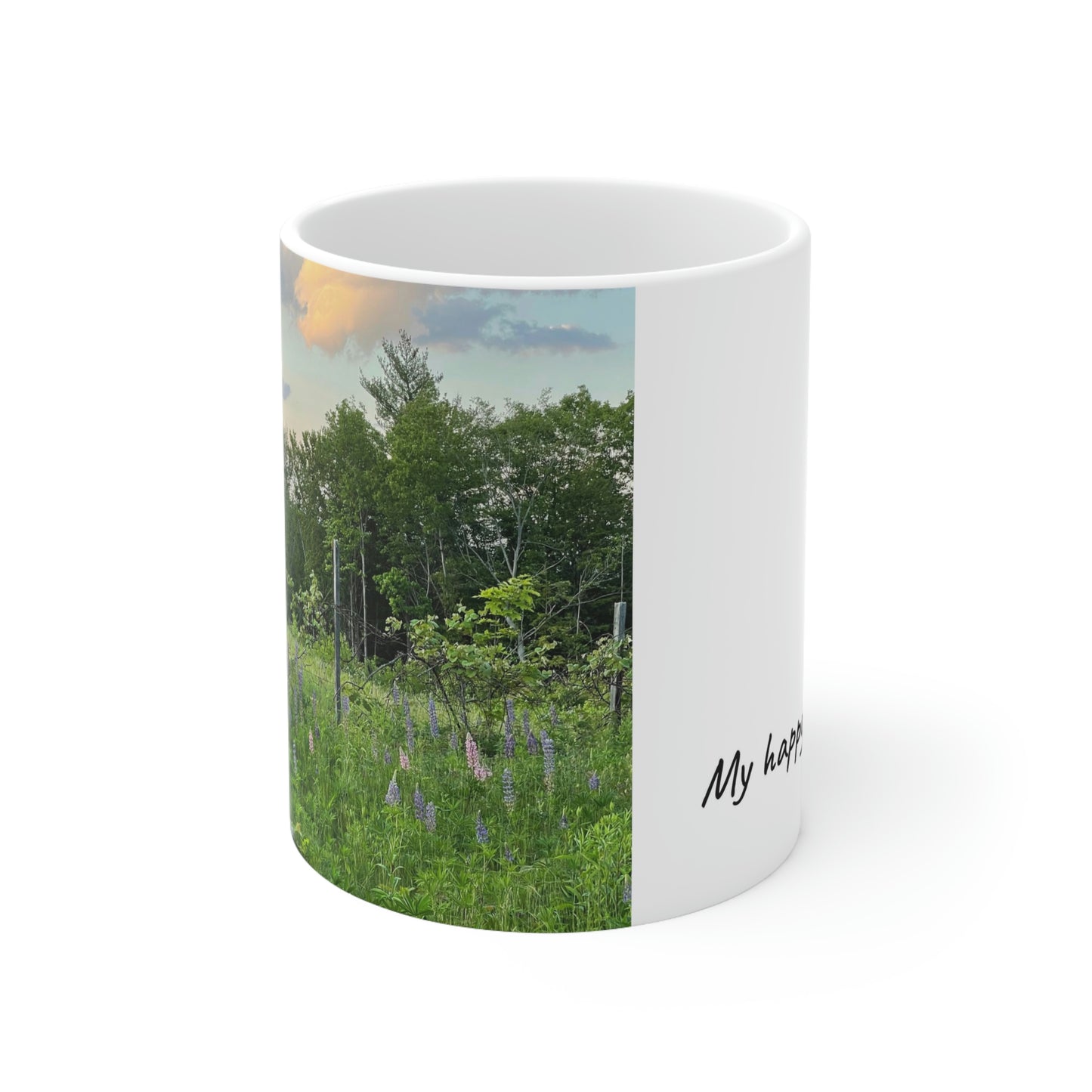 My Happy Place in the Wildflower Garden Ceramic Mug 11oz