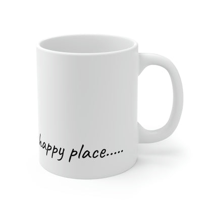 My Happy Place in the Wet Ocean Sand-Ceramic Mug 11oz