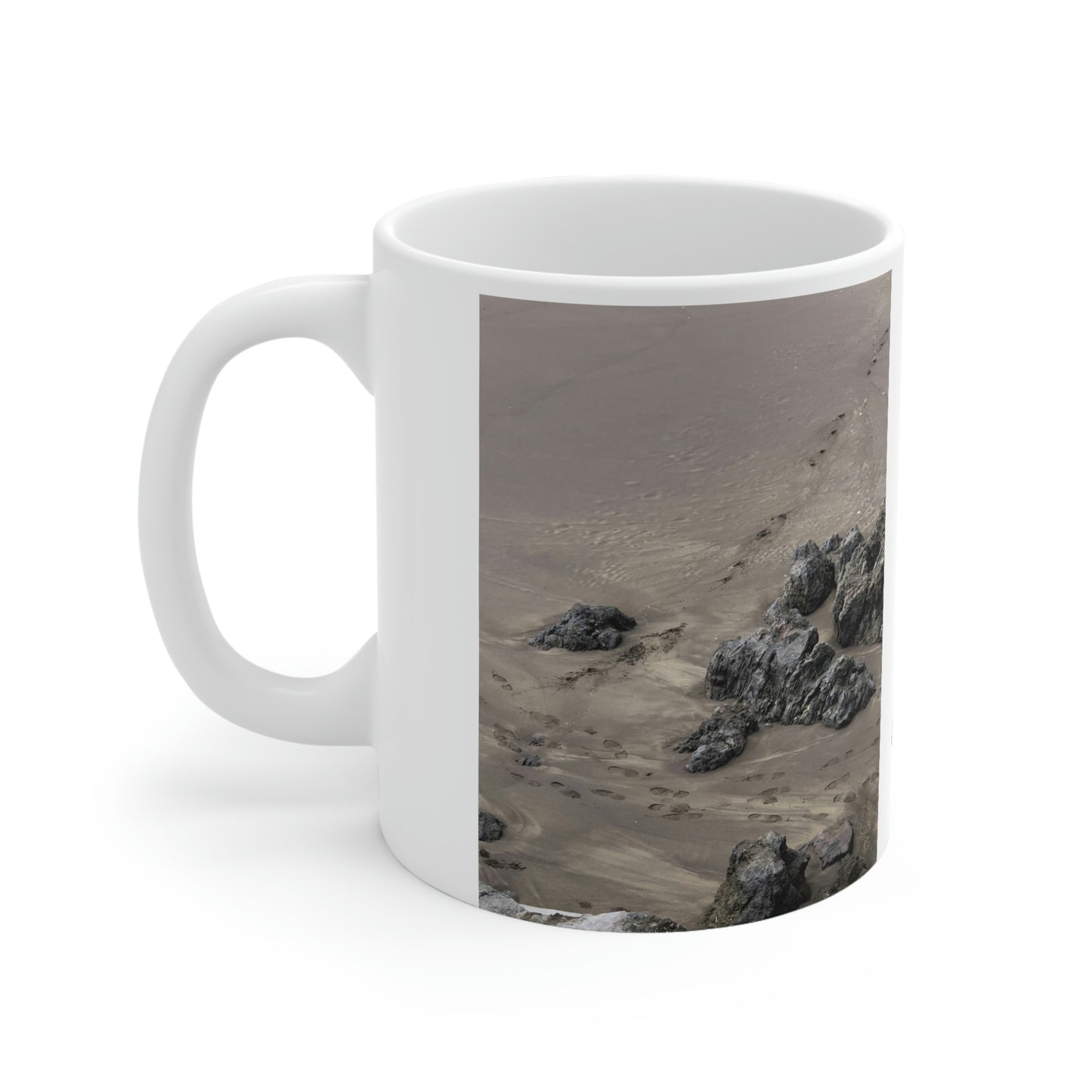 My Happy Place in the Wet Ocean Sand-Ceramic Mug 11oz