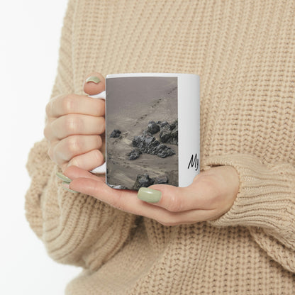 My Happy Place in the Wet Ocean Sand-Ceramic Mug 11oz