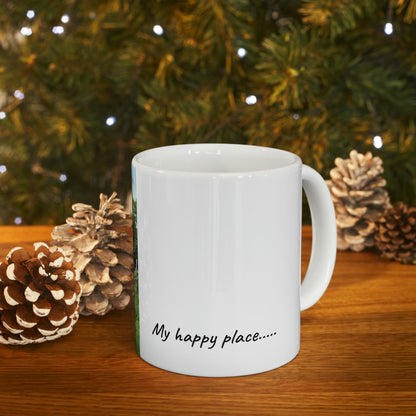My Happy Place in the Wildflower Garden Ceramic Mug 11oz