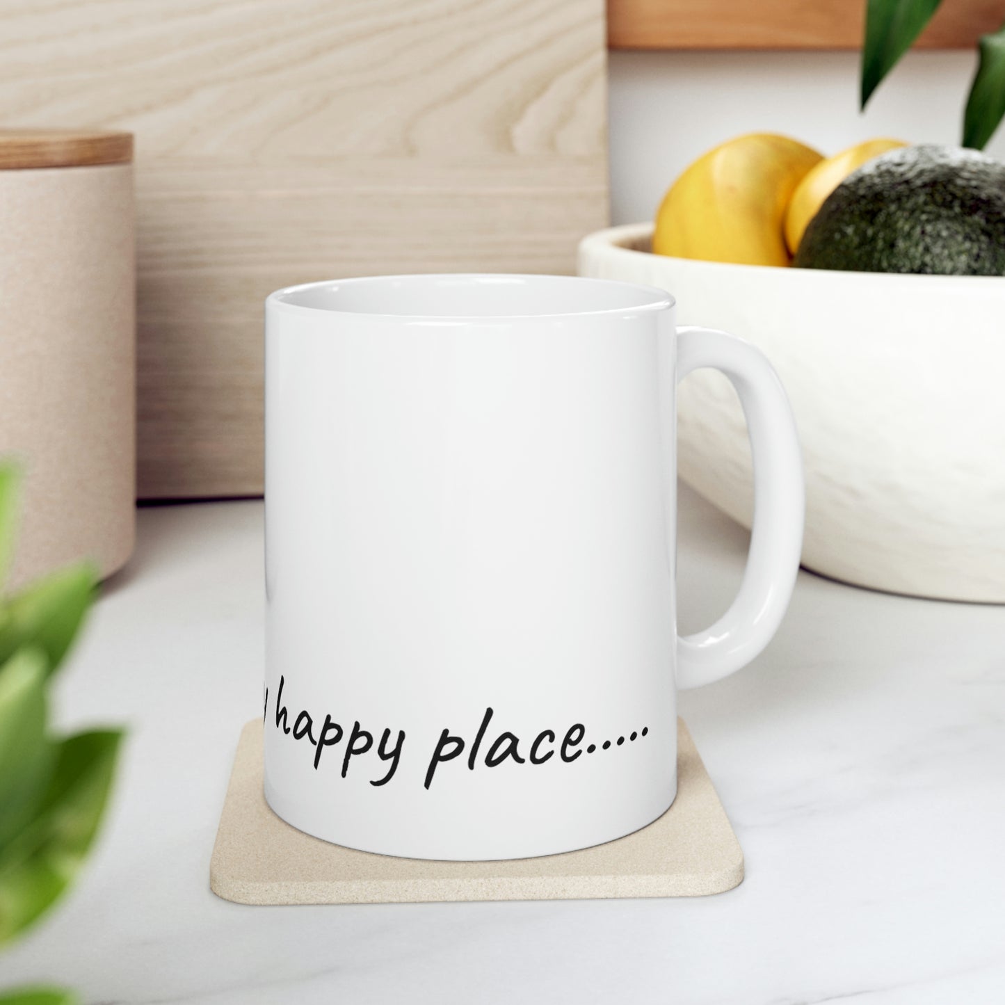 My Happy Place in the Wet Ocean Sand-Ceramic Mug 11oz