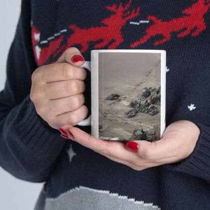 My Happy Place in the Wet Ocean Sand-Ceramic Mug 11oz